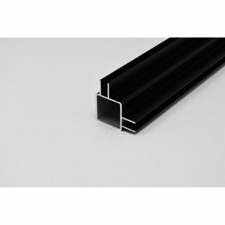EZTUBE 2-Way Extended Captive Fin Extrusion for 1/4in Panel Panel  Black, 84in L x 1in W x 1in H 100-260S BK 7